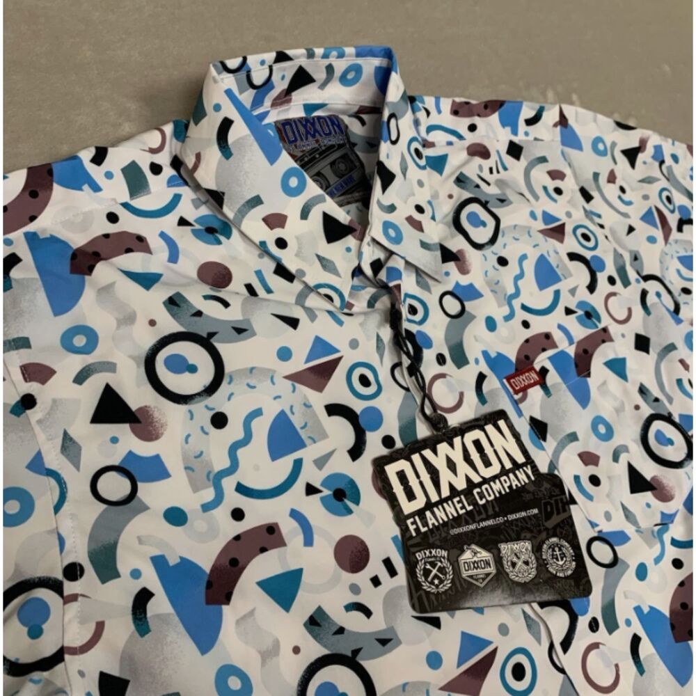 DIXXON Flannel Company Men's New Wave Party Shirt‎ Button Down Size XS NEW